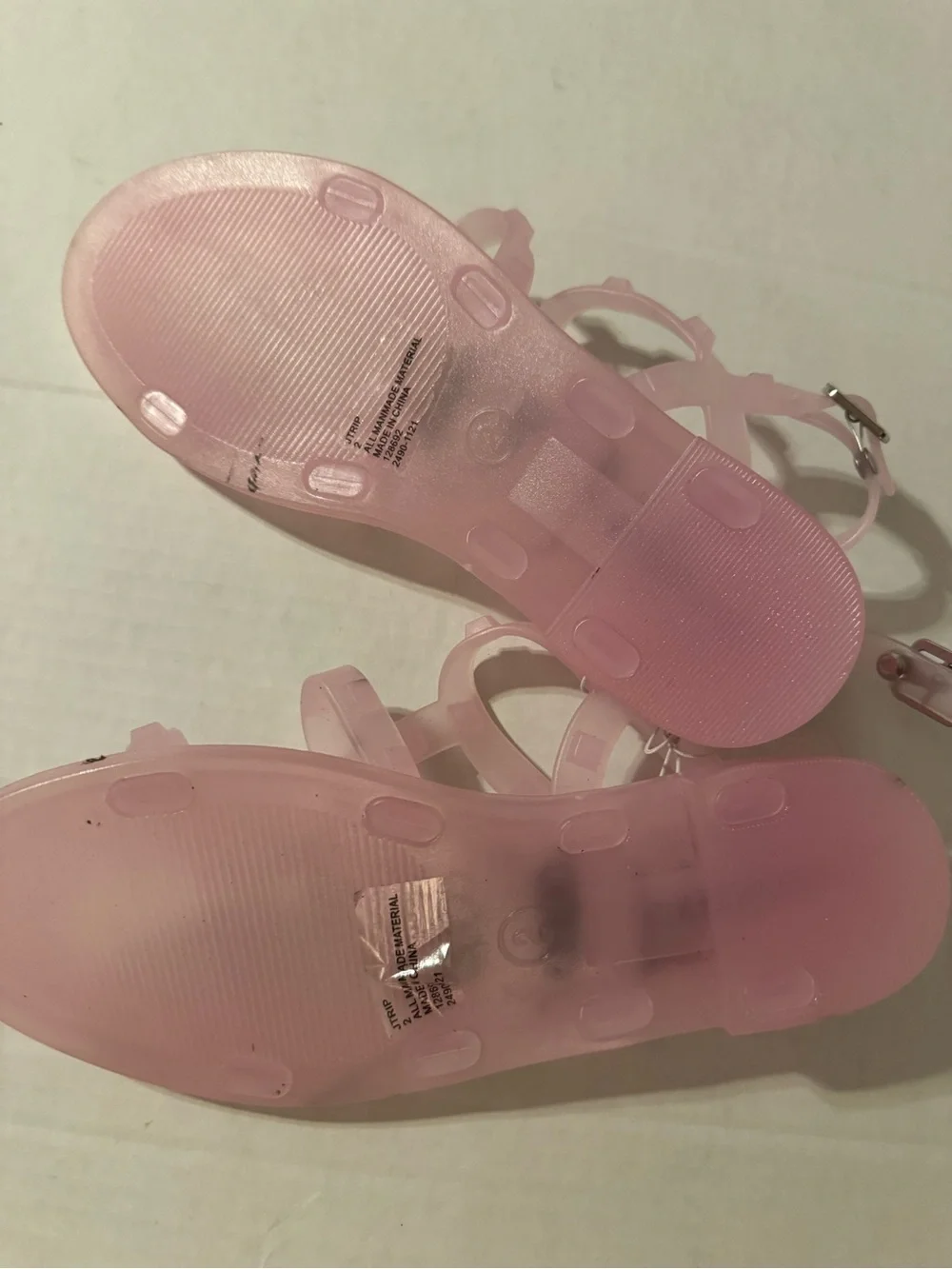 Steve Madden Kids Pink Translucent Strappy Sandals